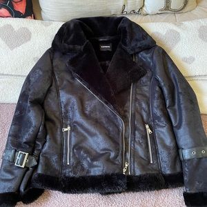 Express Faux Shearling Coat